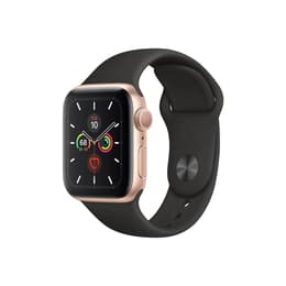 Apple Watch Series 5 (2019) GPS + Celular 44 mm - Alumínio Dourado - Bracelete desportiva Preto