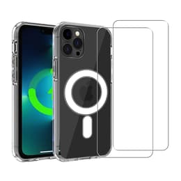 Capa iPhone 12 Pro Max e 2 películas de proteção - TPU - Transparente