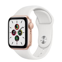 Apple Watch Series SE 1 (2022) GPS + Celular 40 mm - Alumínio Dourado - Bracelete desportiva Branco