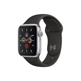 Apple Watch Series 5 (2019) GPS + Celular 44 mm - Alumínio Prateado - Bracelete desportiva Preto