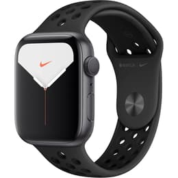 Apple Watch Series 5 (2019) GPS + Celular 44 mm - Alumínio Cinzento sideral - Bracelete desportiva Nike Preto