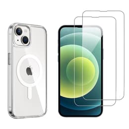 Capa iPhone 13 Mini e 2 películas de proteção - TPU - Transparente