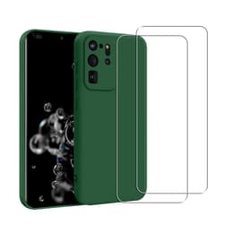 Capa Galaxy S20 Ultra 5G e 2 películas de proteção - TPU - Verde