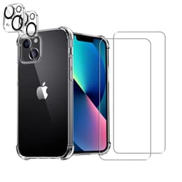 Capa iPhone 13 e 2 películas de proteção - TPU - Transparente