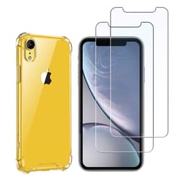 Capa iPhone XR e 2 películas de proteção - TPU - Transparente