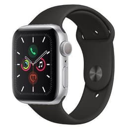 Apple Watch Series 5 (2019) GPS 44 mm - Alumínio Prateado - Bracelete desportiva Preto