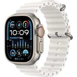 Apple Watch Ultra 2 (2023) GPS + Celular 49 mm - Titânio Titânio natural - Bracelete Ocean Branco