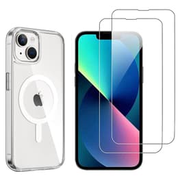 Capa iPhone 14 e 2 películas de proteção - TPU - Transparente