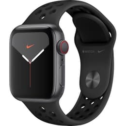 Apple Watch Series 5 (2019) GPS + Celular 40 mm - Alumínio Cinzento sideral - Bracelete desportiva Nike Preto