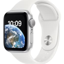 Apple Watch Series SE 2 (2022) GPS 44 mm - Alumínio Prateado - Bracelete desportiva Branco