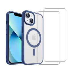 Capa iPhone 13 e 2 películas de proteção - TPU - Azul