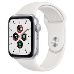 Apple Watch Series SE 1 (2020) GPS 44 mm - Alumínio Prateado - Bracelete desportiva Branco